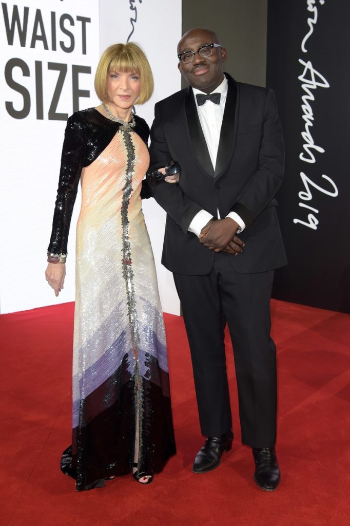 Anna Wintour and Edward Enninful at british fashion awards