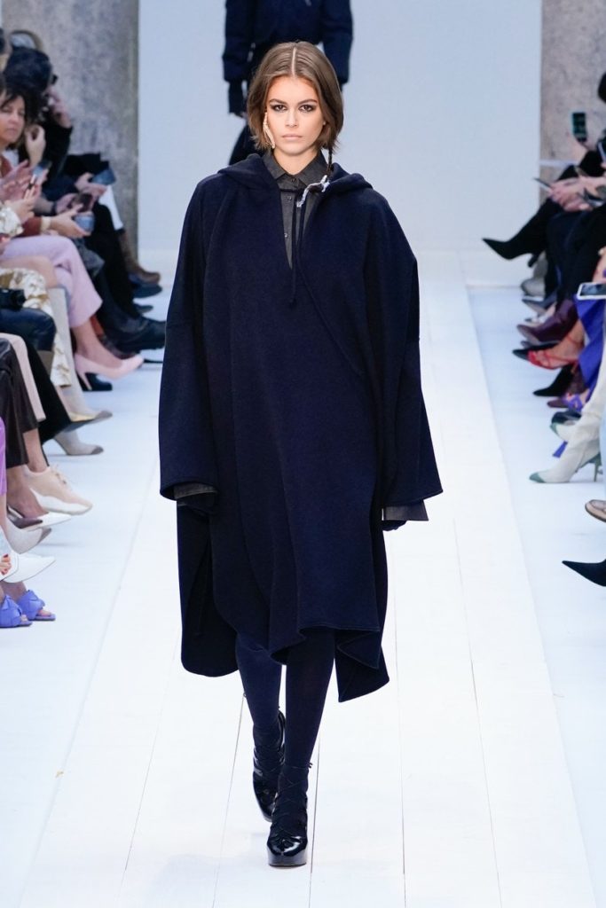 Kaia Gerber walks for Max Mara autumn/winter 2020 at Milan Fashion Week on 20 February 2020